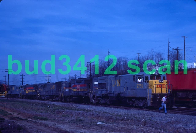 L&N Louisville & Nashville U23B #2755 at Nashville TN 1981 ORIGINAL Slide!