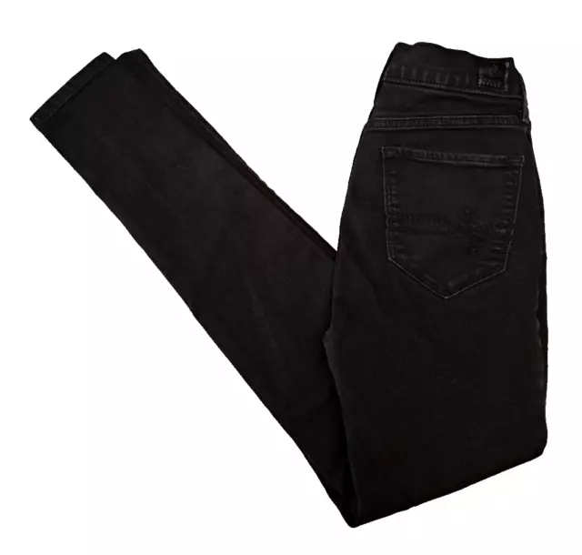 ``Levis Denizen Jegging Jeans Juniors Size 3 Black Stretch High Rise Tapered Leg