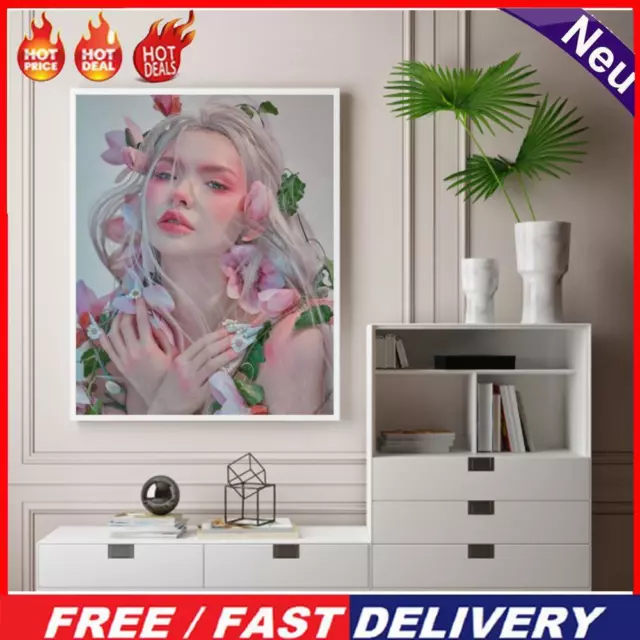 Paint By Numbers Kit DIY Flower Fairy Hand Oil Art Picture Craft Home Wall Decor