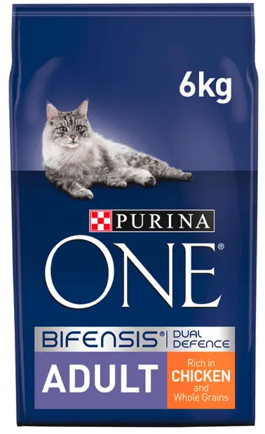 Purina ONE Adult Dry Cat Food, Rich in Chicken and Whole Grains 6kg