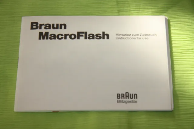 Bedienungsanleitung Blitz Braun MacroFlash