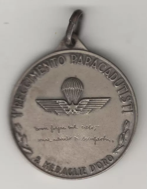 1° Reggimento Paracadutisti Medaglia Argento Con Motto (Mm.30) #Md839
