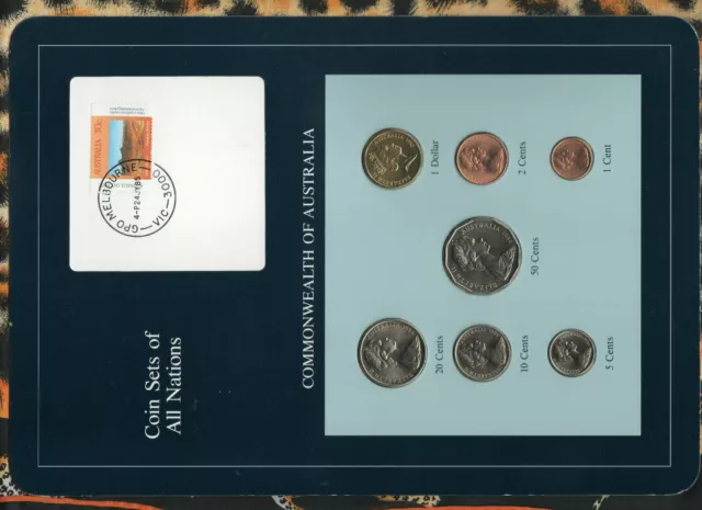Coin Sets of All Nations Australia 1984-1985 UNC $1 1985 24JY85