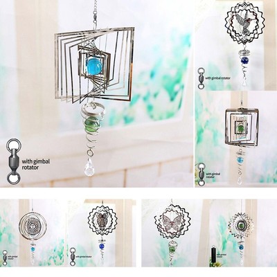 Colibri Campanellini Segnavento Acciaio Inox 3D Metallo Casa Giardino Esterno Decorativa 