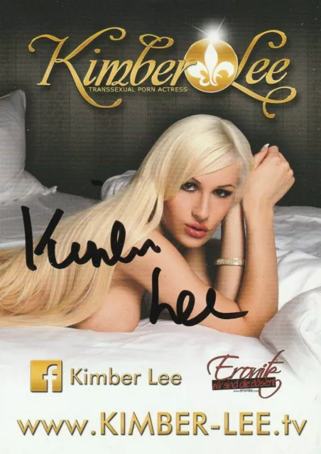 Signierte Autogrammkarte TS Kimber Lee 10 x 15 cm