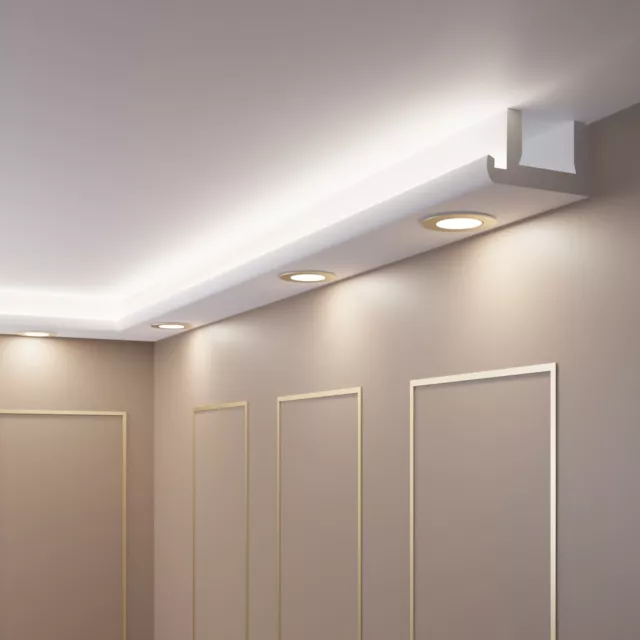 Moldura de Estuco LED para Iluminación Indirecta Profil XPS OL-51 22 Metros +