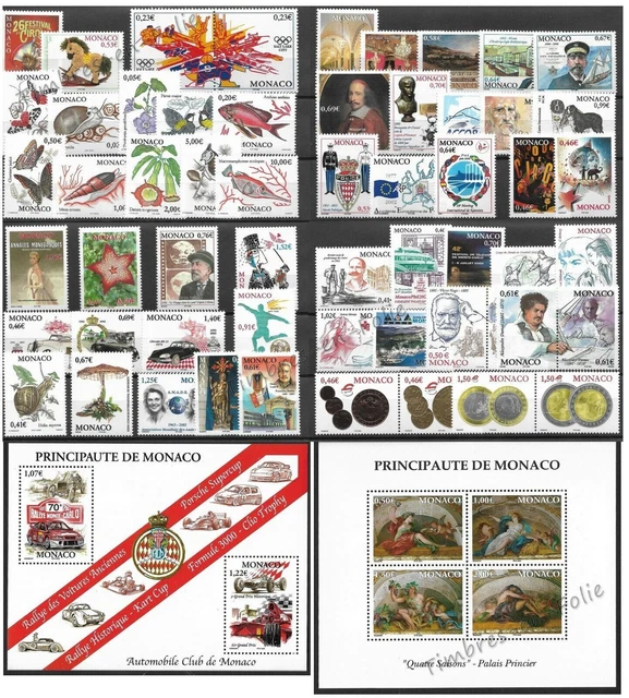Monaco-Briefmarken Gesamtjahr 2002 Bewertung 195 € Originalgummi ohne...