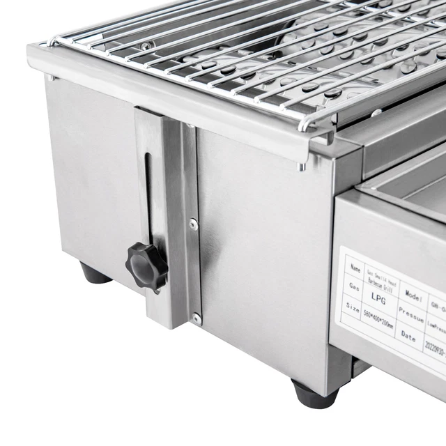 Edelstahl Brenner 4-Flammen LPG Gasgrill Gasbräter Gas Grill Gastro Tischgrill 5