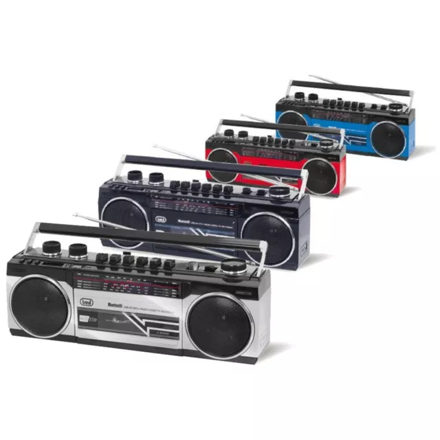 Radio VINTAGE portatile con usb bluetooth stereo registratore a cassette boombox