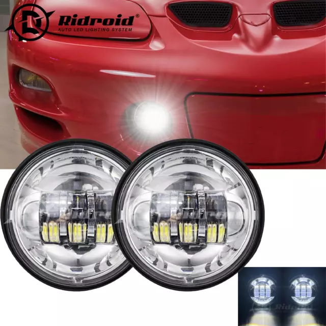 For Pontiac Firebird Trans Am 1993-2002 4.5" LED Spot Passing Fog Lights Lamp