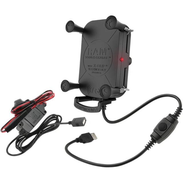Supporto cellulare universale X-Grip morsetto di supporto con funzione di ricarica USB Ram Mount
