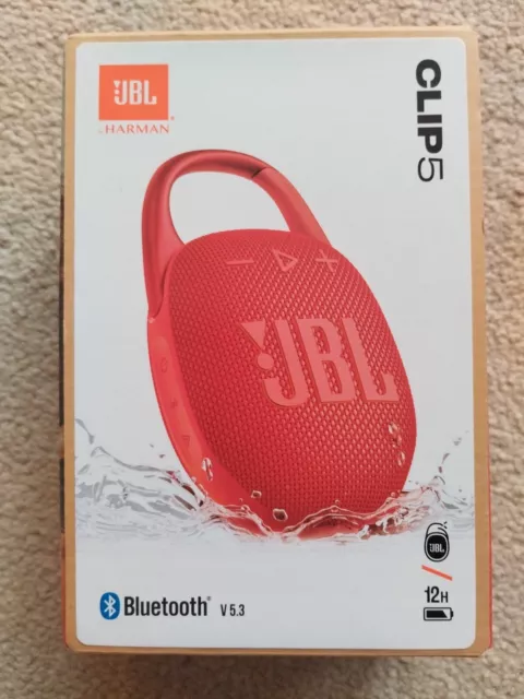 JBL Clip 5 - Portable Bluetooth Speaker with Carabiner - IP67 Waterproof