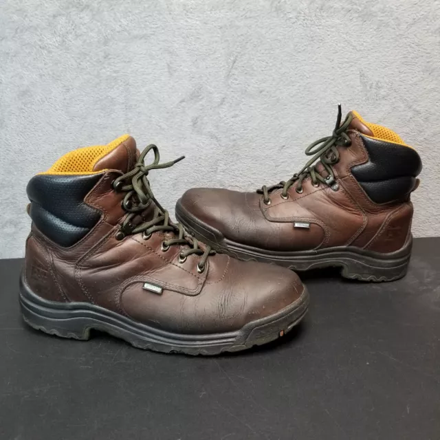 TIMBERLAND PRO TITAN Work Boots Mens 12 Brown Leather Waterproof F2892 ...