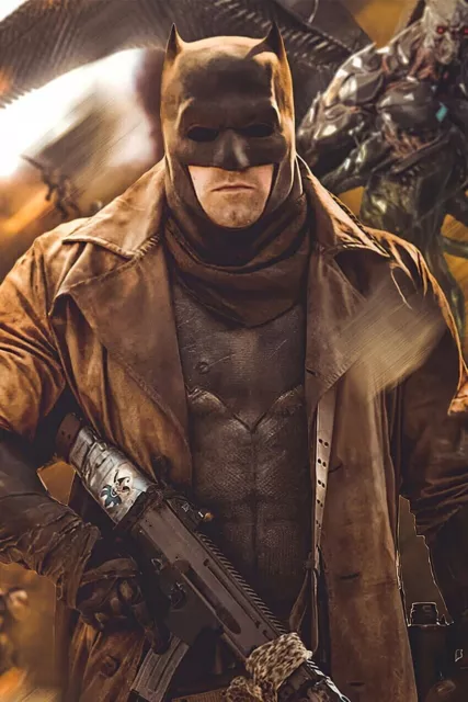 Batman Dawn of Justice Knightmare Affleck - REAL LEATHER TRENCH COAT FOR MENS 2