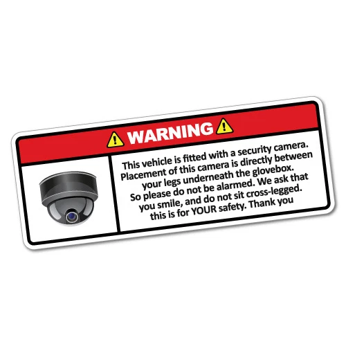 WARNING THIS VEHICLE Security Camera Sticker Decal Safety Sign Car ...