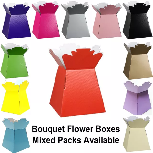 Bouquet Flower Boxes - Living Vase Florist Box Plant Easter Sweet Gift Present