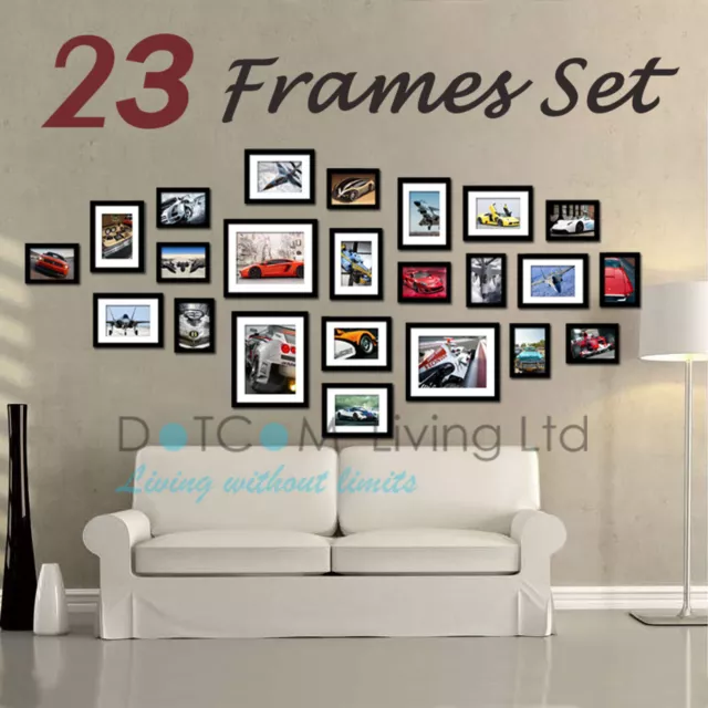 23 Piece Multi-Picture Collage Photo Frame Frames Aperture Art Deco Wall Set