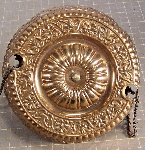 Antique Brass Victorian Hanging Oil Lamp Pulley Light Cap for Ceiling  (F)