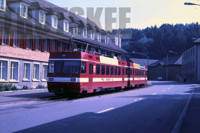 35mm Slide SWITZERLAND FW Frauenfeld Wil Bahn Electric Railcar 111 1985 Original