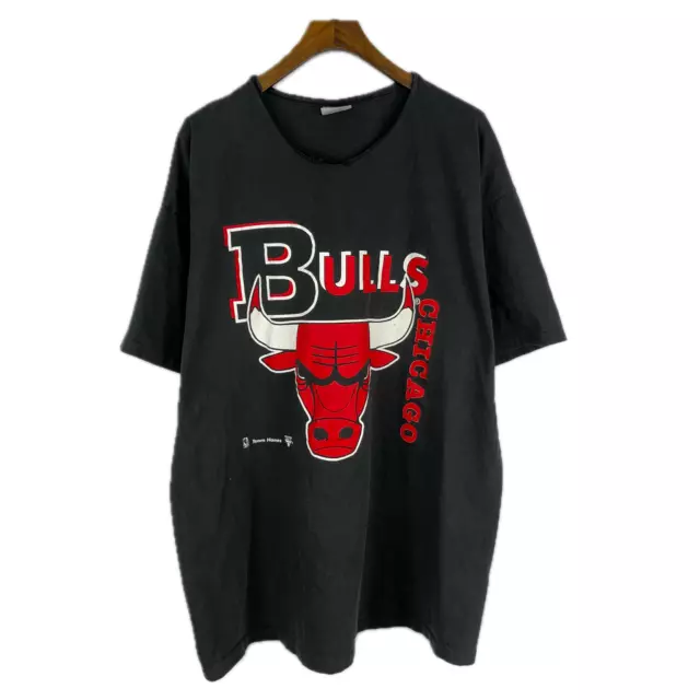 Camiseta gráfica de baloncesto vintage de los Chicago Bulls NBA negra talla XXL