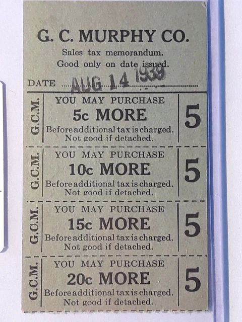 Extremely rare West Virginia sales tax token