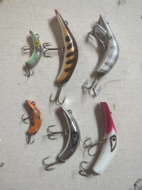 VINTAGE KAUTZKY LAZY Ike Fishing Lures Lot Of 6 Group Y $4.00