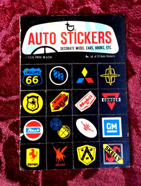 SCANLENS 1971 Auto Stickers Way Out Wheels Card #18 RARE