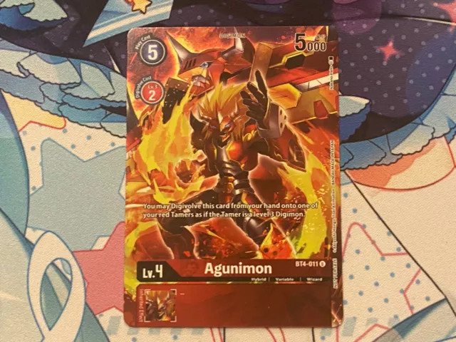 Agunimon Alternate Art Foil - BT4-011 - NM - Digimon TCG