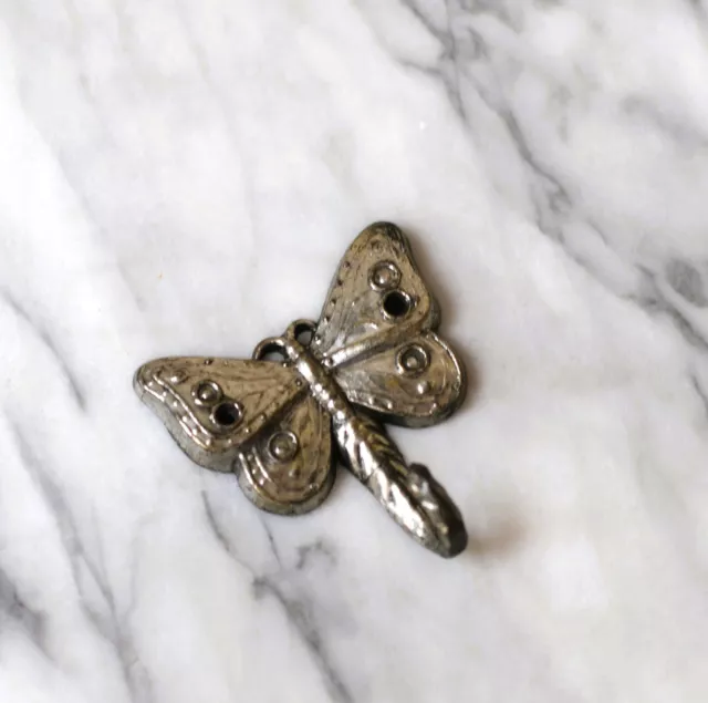 Vintage Metal Butterfly Coat Hat Hook Wall