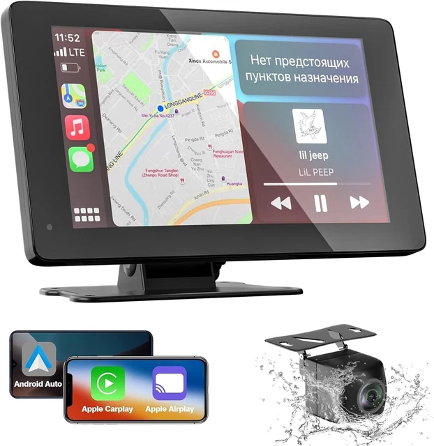 WIRELESS APPLE CARPLAY Android Auto Screen,Car Stereo 7 HD Touch Screen ...