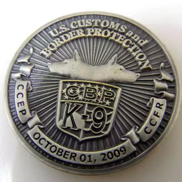 U.s. Customs And Border Protection Cbp K-9 Challenge Coin