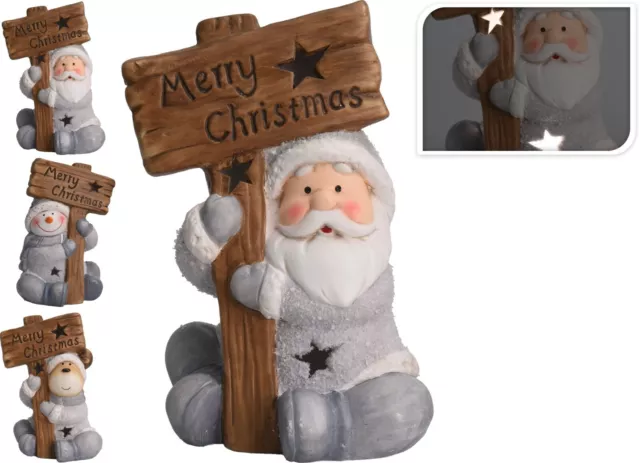 Aufleuchten Weihnachtsdekoration Ornament Schild Weihnachtsmann Rentier Schneemann Figuren Weihnachten