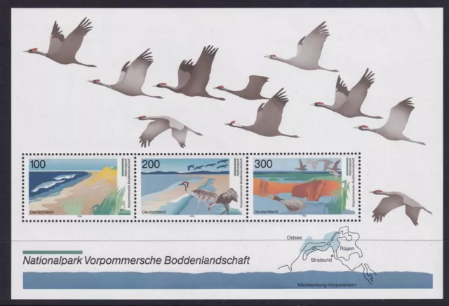 Germany 1996 Western Pomerania National Park birds sheet SG MS2728 MNH mint A410