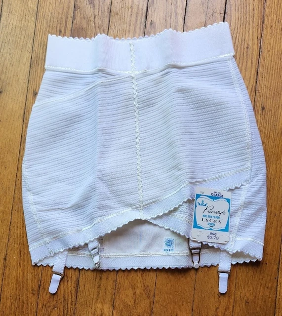 Vintage Girdle Primstyle Lycra Spandex 4 Garters Shapewear Size XL L M NOS
