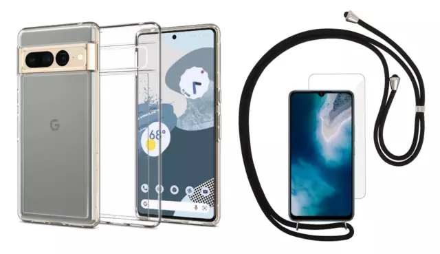 Funda Colgante Transparente Para Google Pixel 7a 5g Con Cordon