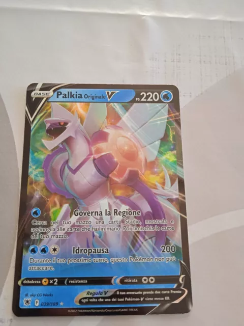 Carta Pokémon Palkia Originale V ASTRO (ASR 040) - Ultra Rare - Lucentezza  Siderale - Near Mint - Italiano