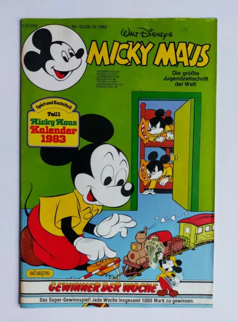 Ehapa - Micky Maus Nr. 52 / 28.12.1982 - Top Zustand / Z1- (mit Beilage)