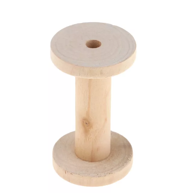 1.96'' x 3.3'' Large Unfinished Wood Spools- Thread Bobbin