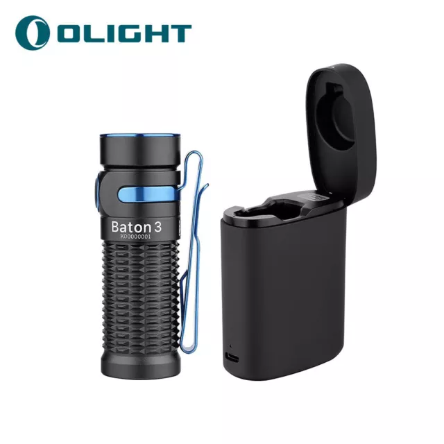 Olight Baton3 Premium Edition Mini Pocket Torch Wireless Charging LED Flashlight