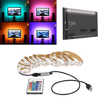 5V 1M per 5M USB LED striscia RGB luce TV retro illuminazione Kit telecomando IR