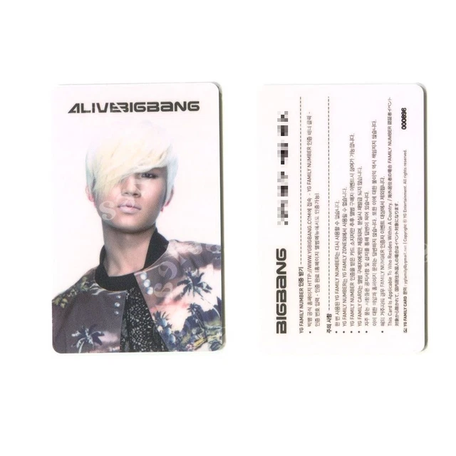 カード付き Card・member ⭐BIGBANG「ALIVE」 ALIVE BIGBANG LIMITED Photocard G-Dragon YG Family