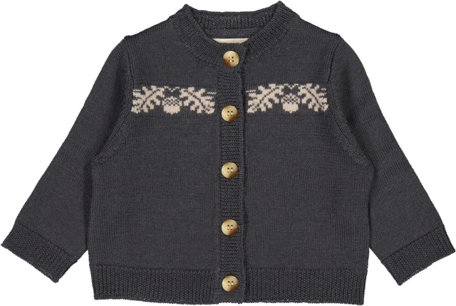 Cardigan Wheat Ragazza Knit Cardigan Acorn Black Granite