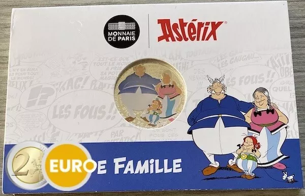 50 euros commémorative France 2022 Astérix Famille BE Proof Argent colorisé