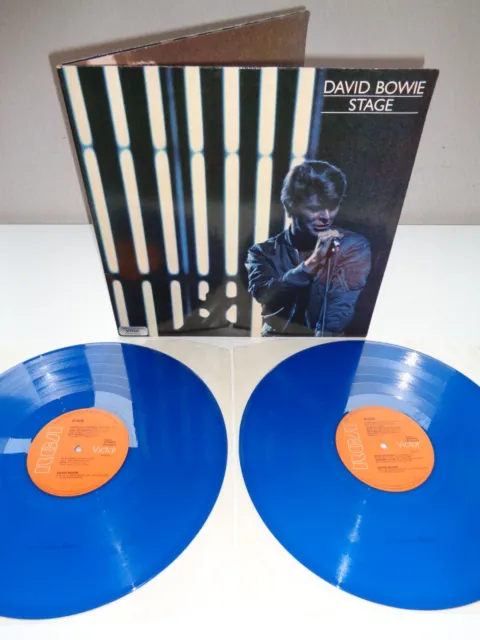 David Bowie-Stage...superb! Rare! 1St Press Excellent Double Blue Vinyl Lp 1978
