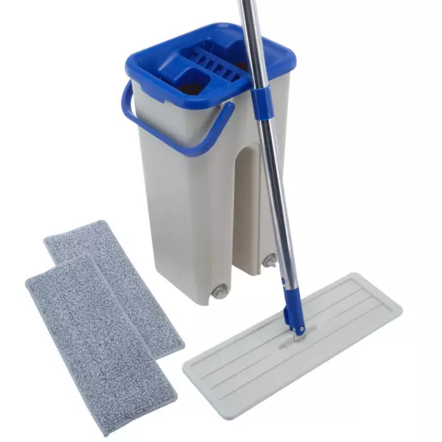 Xtra Kleen 2-In-1 Wash & Dry Microfibre Mop & Bucket System Self Wringing