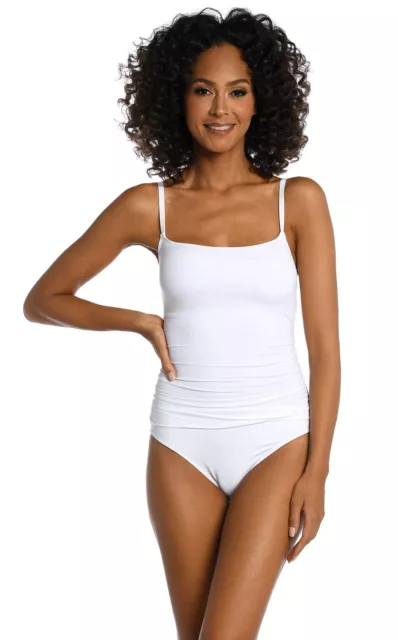 La Blanca Women's Standard Island Goddess Lingerie One Piece Swimsuit, White, 12