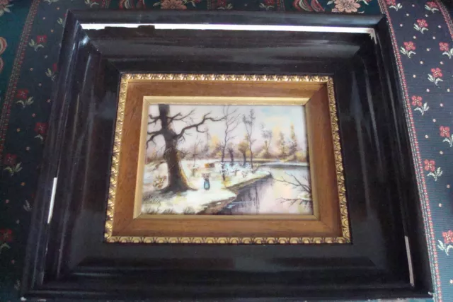 French Limoges porcelain enamel plaque # 10 signed "H. J. Carmona" [4]