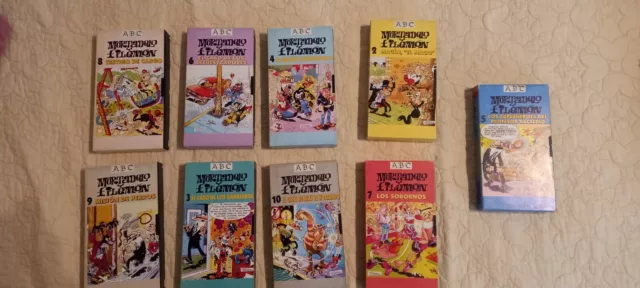 Lote Peliculas Vhs Mortadelo Y Filemon Coleccion Abc Periodico 1994