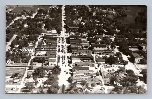 Park Rapids Minnesota RPPC Vintage Aerial Photo Postcard ~1940s