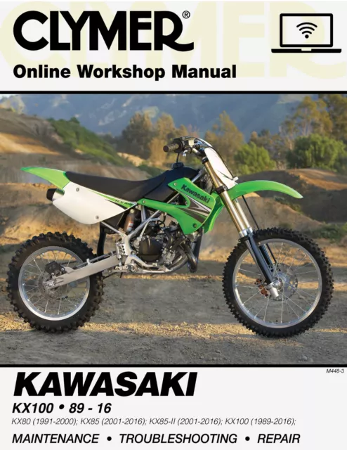 KX80 KX85 KX100 89- Revue technique Clymer KAWASAKI Anglais Etat - NEUVE PORT R